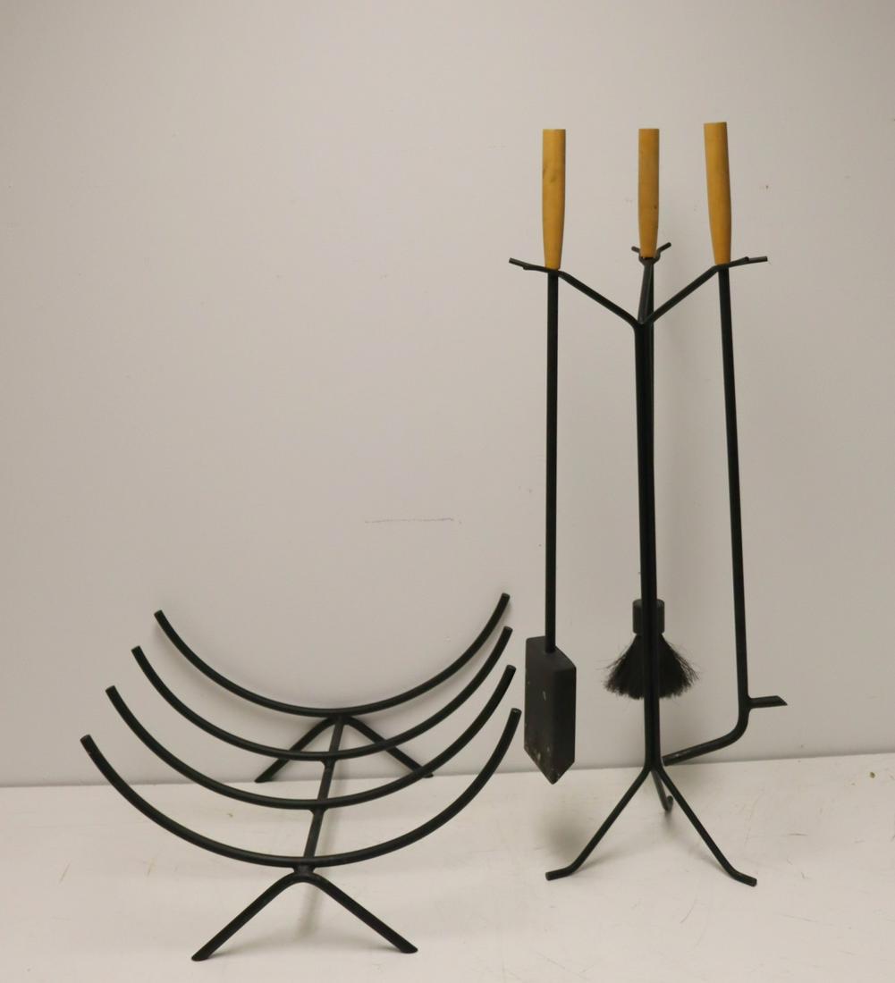 George Nelson Fire Tools & Log Rack, Howard Miller (1 of 7)