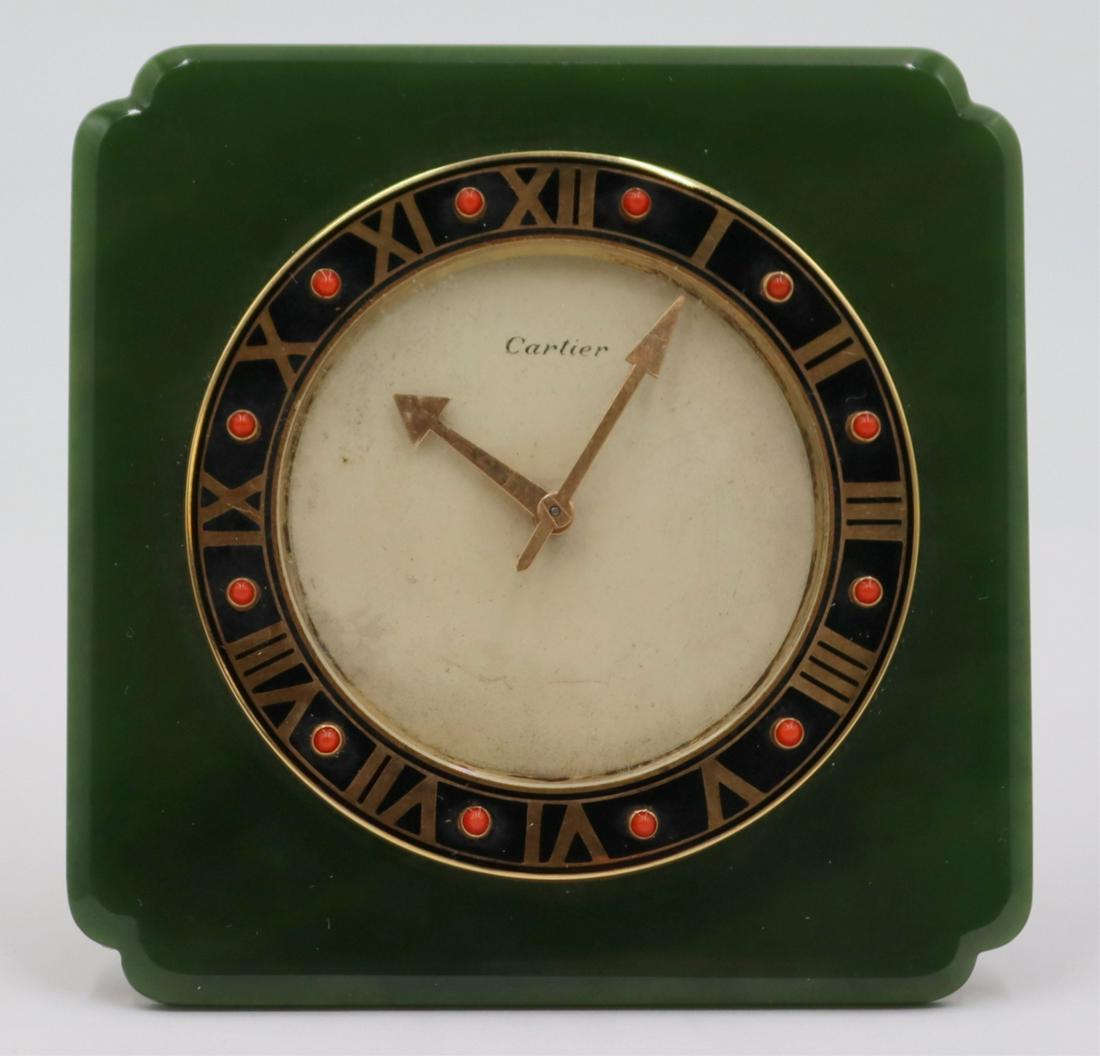 Art Deco Cartier Jade, Coral and Enamel Travel (1 of 9)