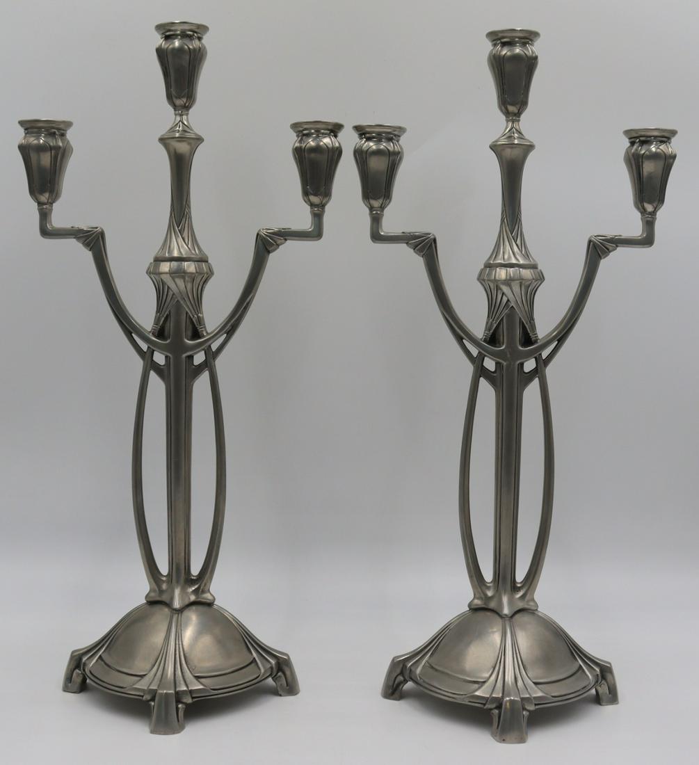 Signed Achilles Gamba Art Nouveau Silvered Pewter (1 of 8)