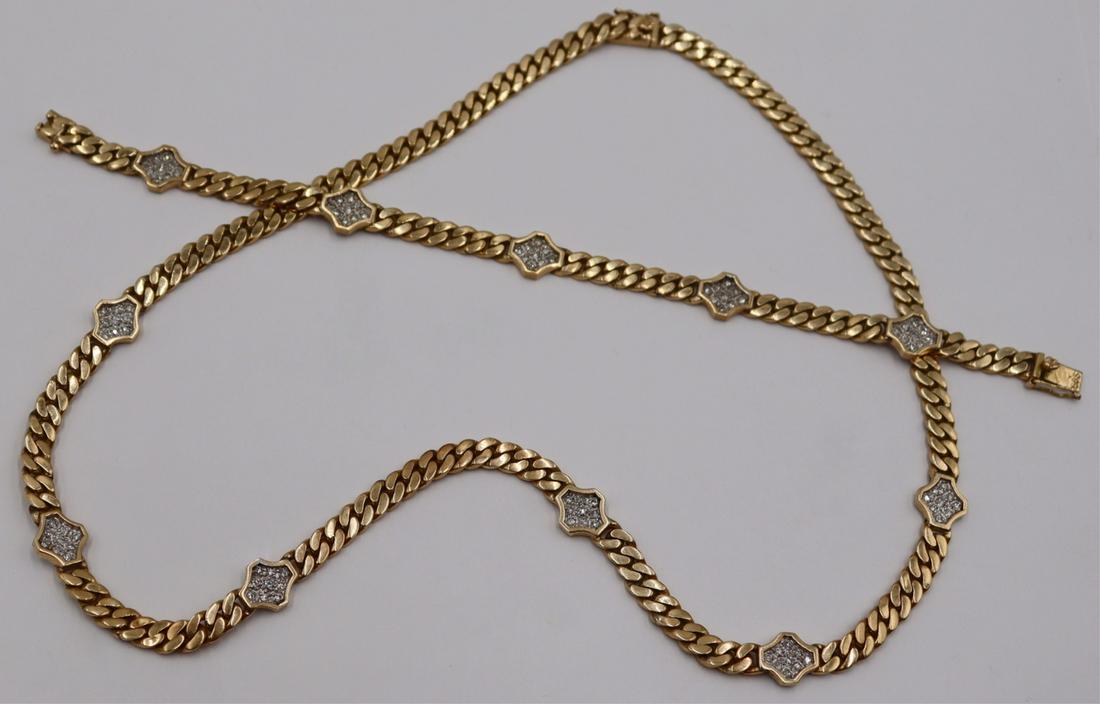 JEWELRY. 2 Pc. 14kt Gold and Diamond Suite. (1 of 8)