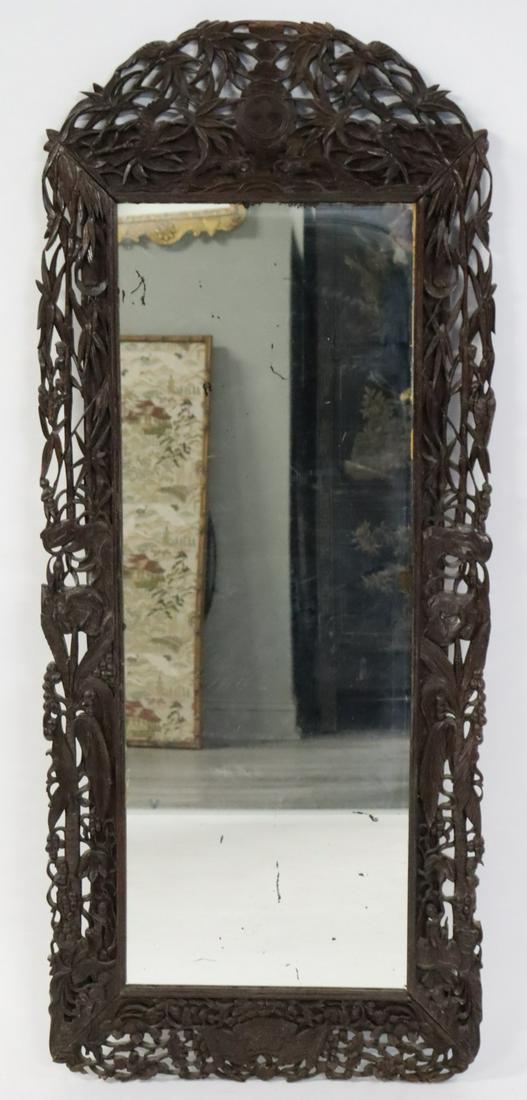 Antique Asian Finely & Highly Carved Mirror. (1 of 6)