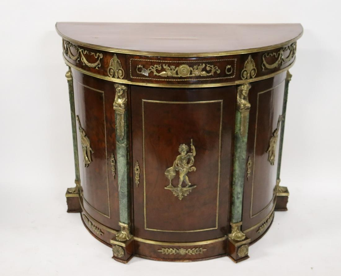 Vintage Bronze Mounted Demilune Marbletop (1 of 13)