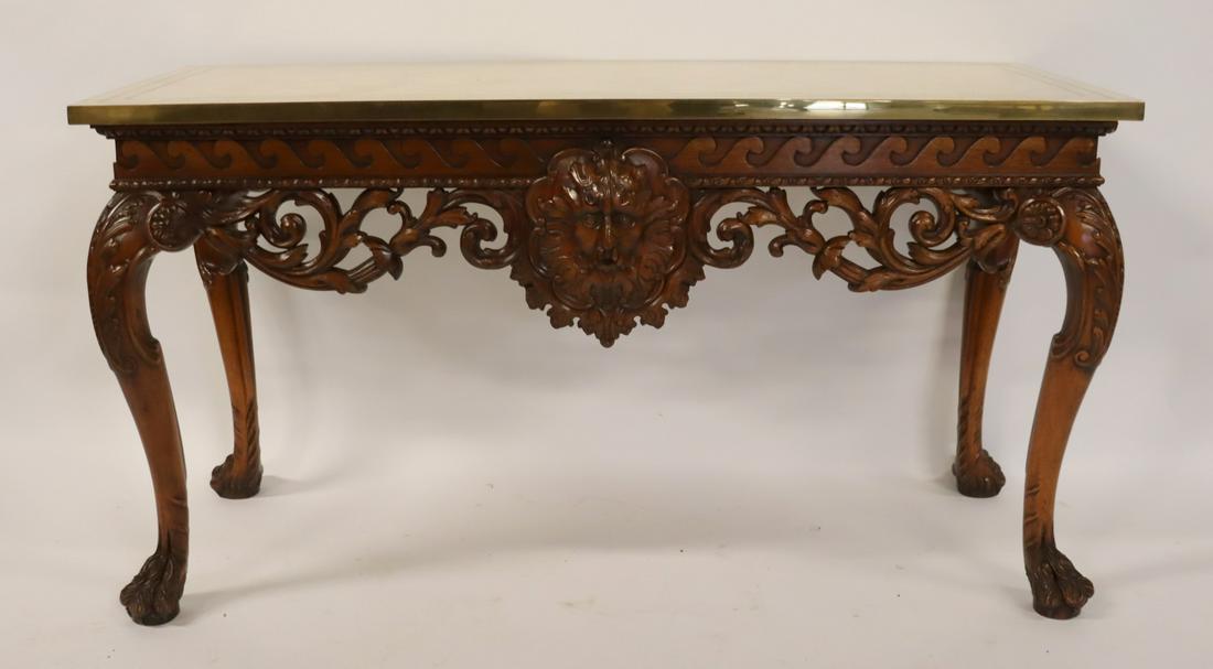 Vintage Irish Style Carved Mahogany Console. (1 of 11)