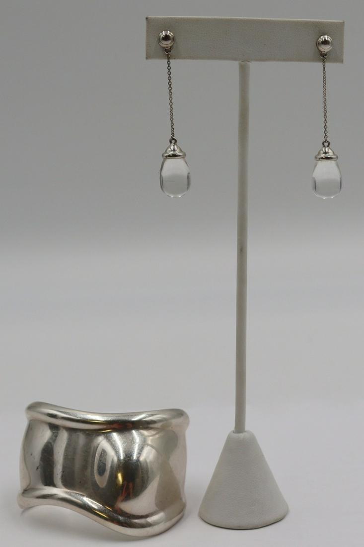 JEWELRY. Tiffany & Co. Sterling Jewelry.: Includes a pair of Paloma Picasso for Tiffany & Co. sterling and polished crystal drop earrings - inscribed, "Â©Paloma Picasso T&Co 925" with T&Co sterling earring backs. Accompanied by an Elsa Perr