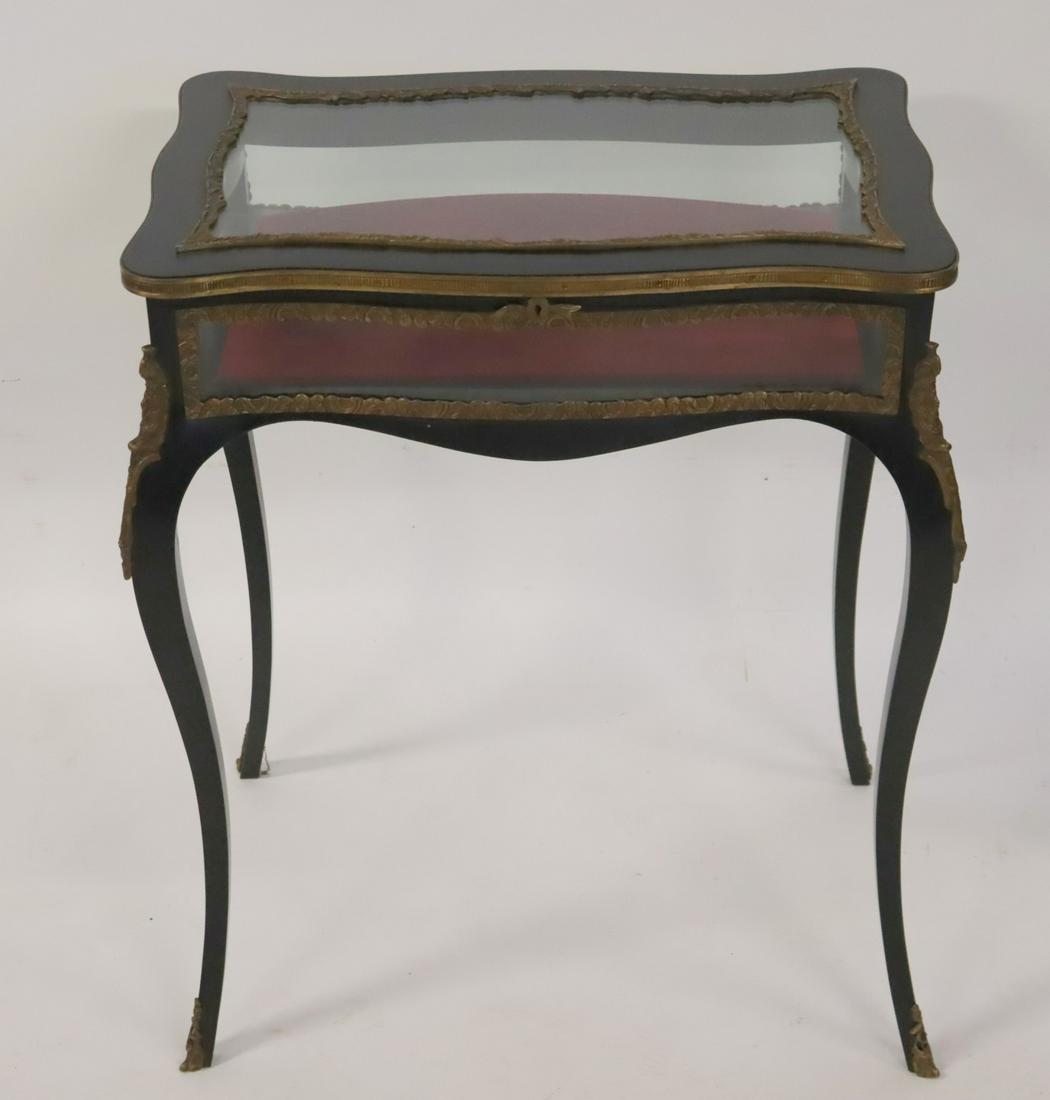 Signed Antique French Ebonized Tabletop Vitrine (1 of 11)
