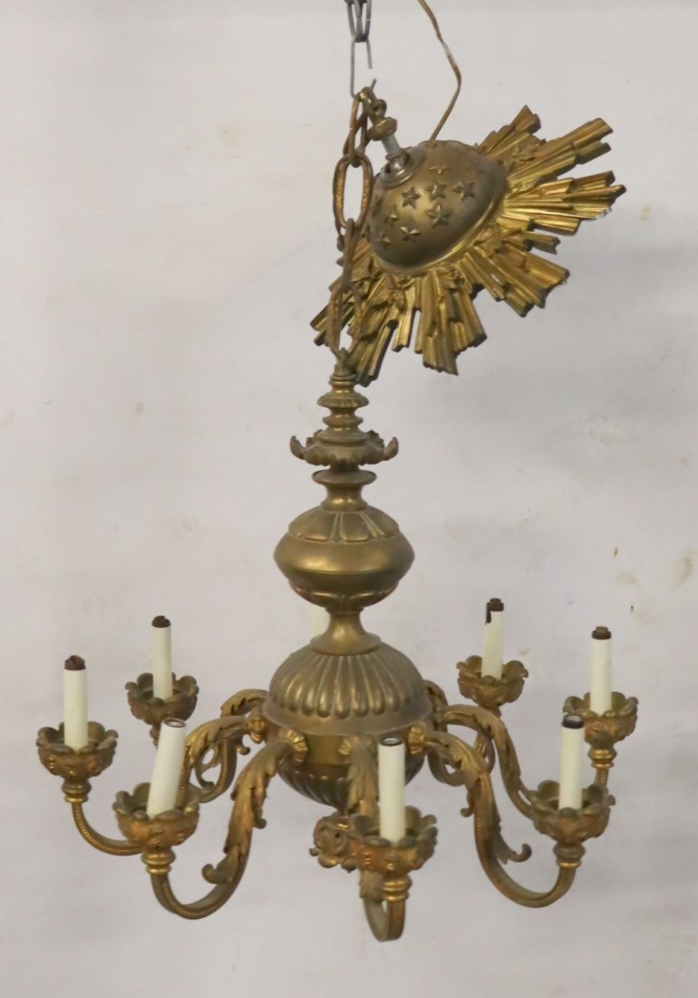 Antique Bronze Chandelier. (1 of 5)