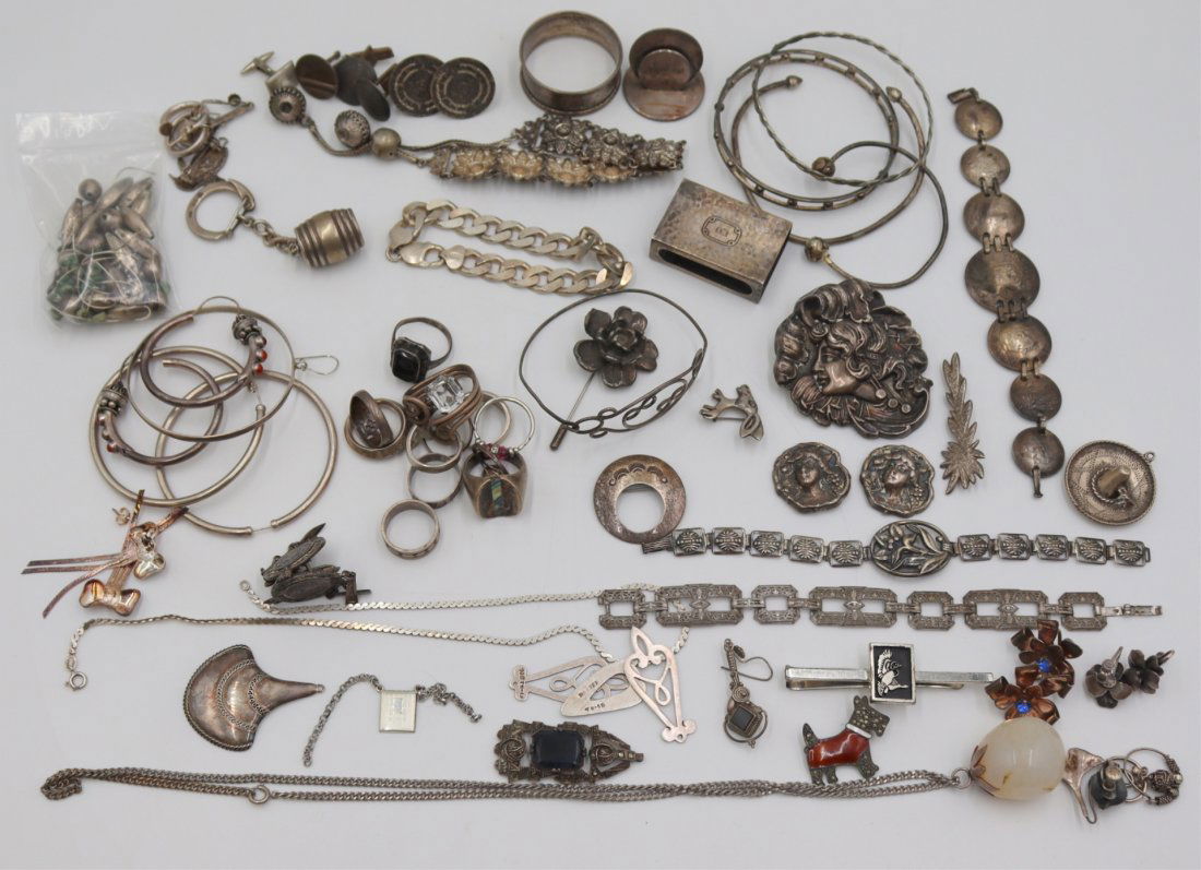 Jewelry. Assorted Grouping of Sterling Jewelry. (1 of 12)