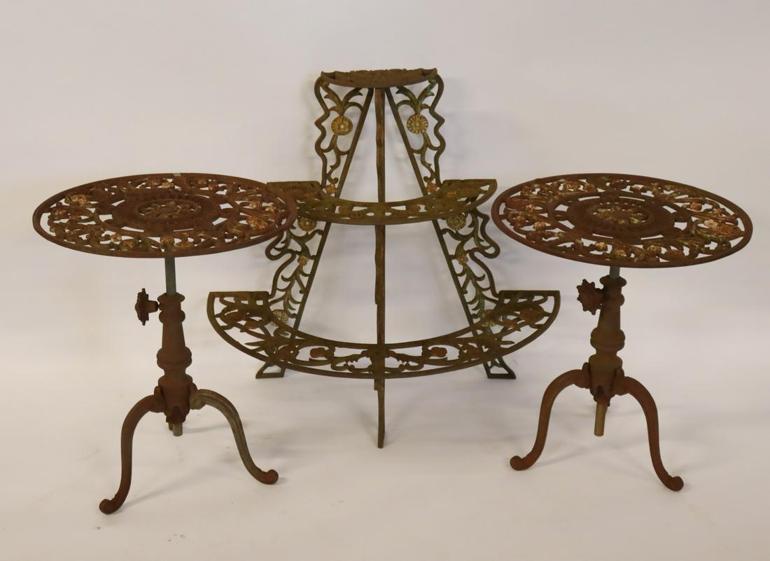 Vintage Cast Iron Plant Stand Together With (1 of 12)