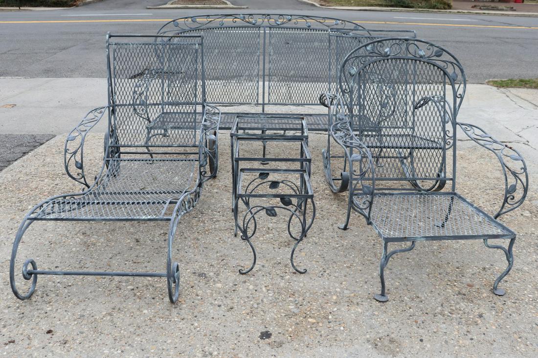 5 Piece Wrought Iron Patio Set (1 of 8)