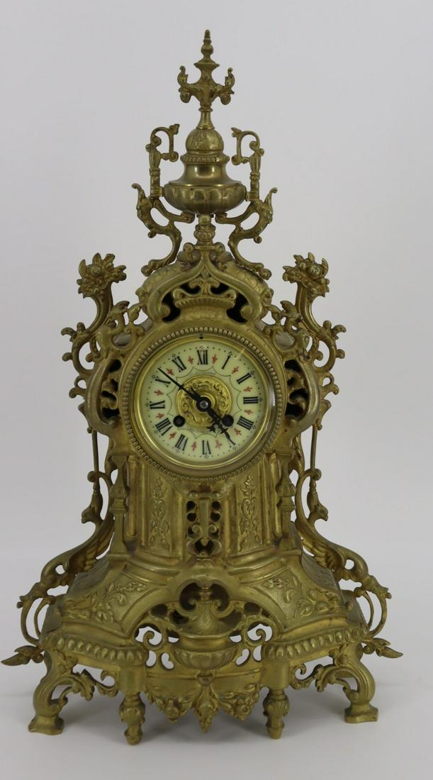 Antique Brass / Bronze Clock. (1 of 6)