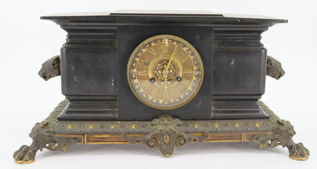 Antique Tiffany & Co Bronze Mounted Mantle Clock (1 of 9)