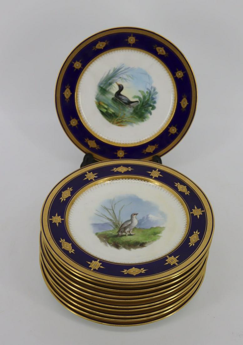 Minton. Set Of 11 Cobalt And Gilt Decorated (1 of 4)