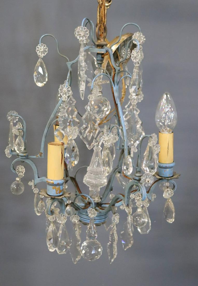 Antique Blue Painted Skeleton Form Chandelier (1 of 5)