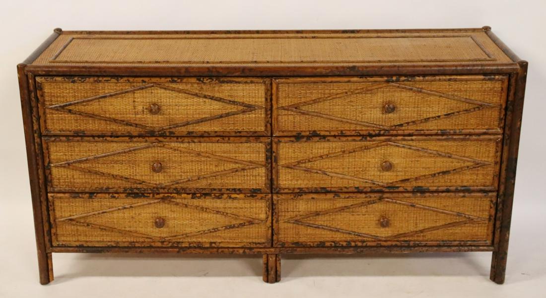 Vintage Bamboo Form Long Dresser. (1 of 8)