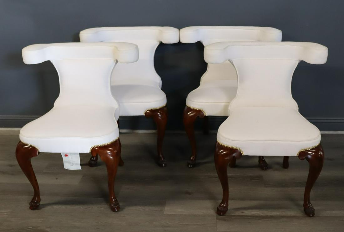 E.J. Victor  Signed Set Of 4 Upholstered Cow Horn (1 of 11)