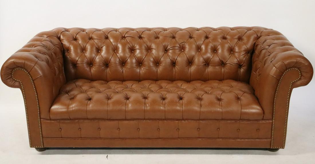Vintage & Finest Quality Leather Chesterfield Sofa (1 of 6)