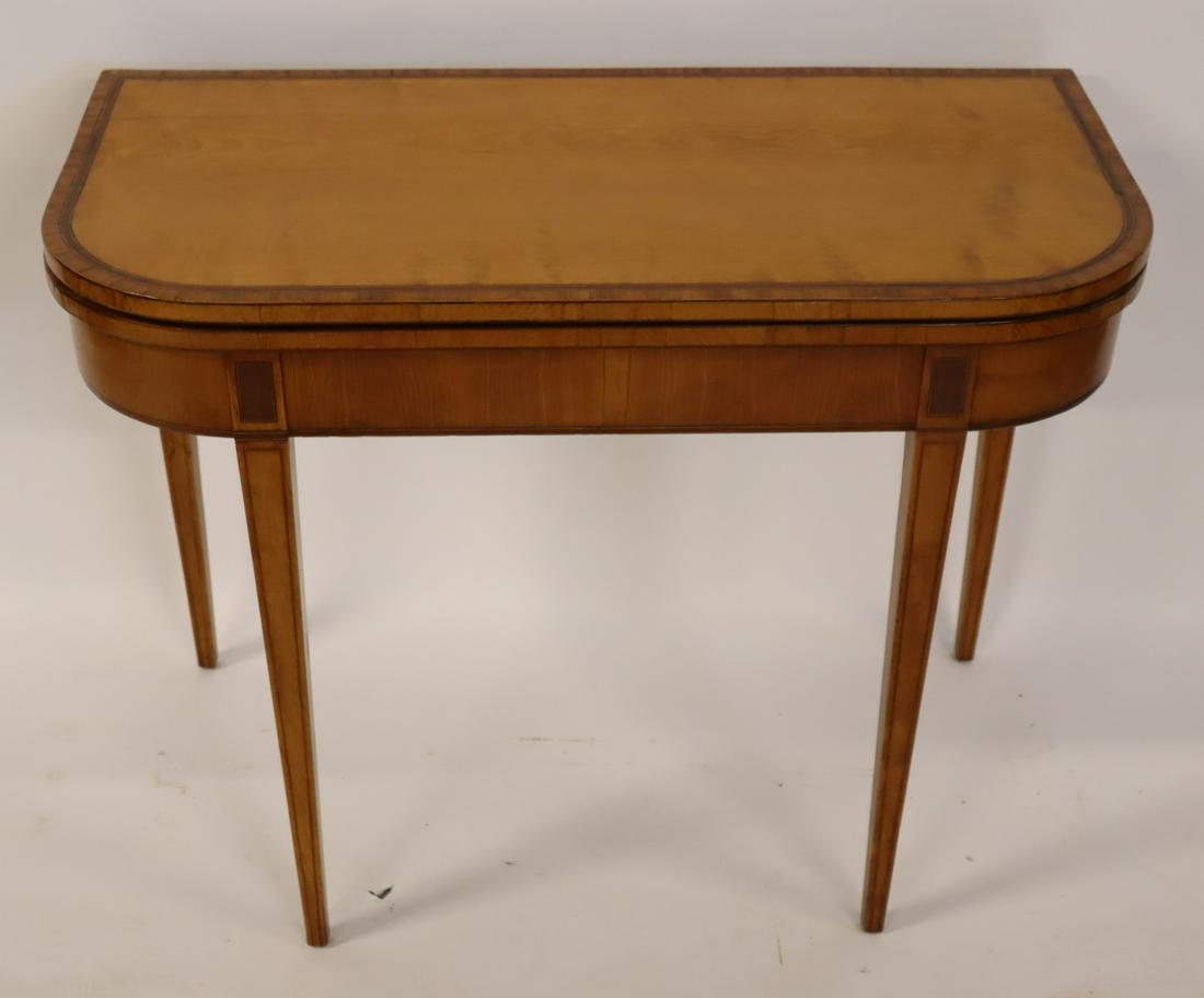 Antique Satinwood Banded Card Table. (1 of 9)