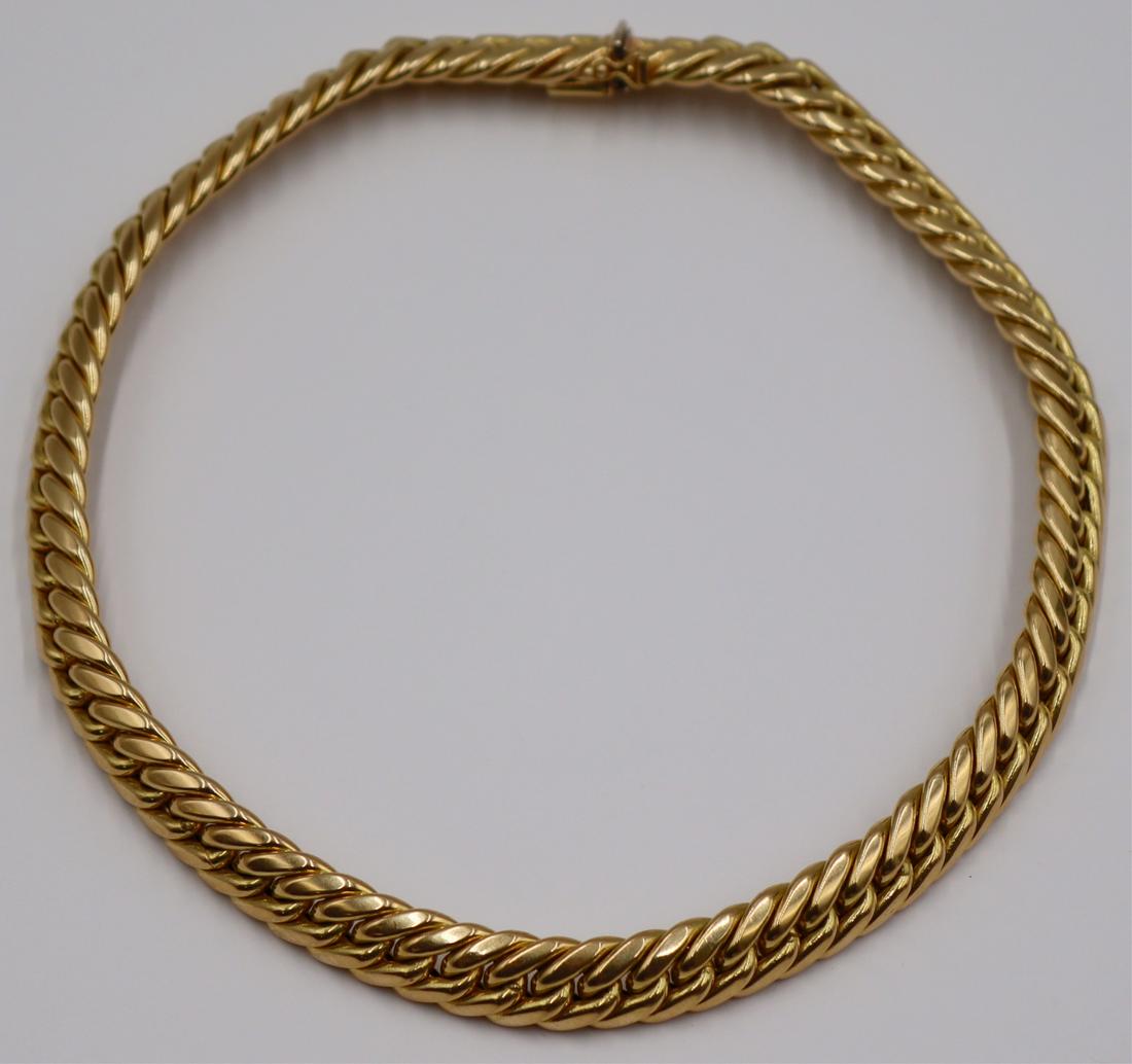 JEWELRY. Italian 18kt Gold Chain Necklace. (1 of 6)