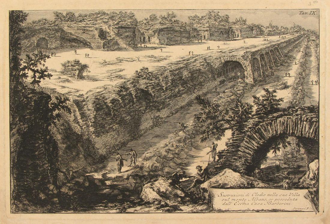 GIOVANNI BATTISTA PIRANESI (ITALIAN, 1720-1778).: Etching. Substructures of Clodius. From a New York collection. - Dimensions: 8.25" high x 12" wide