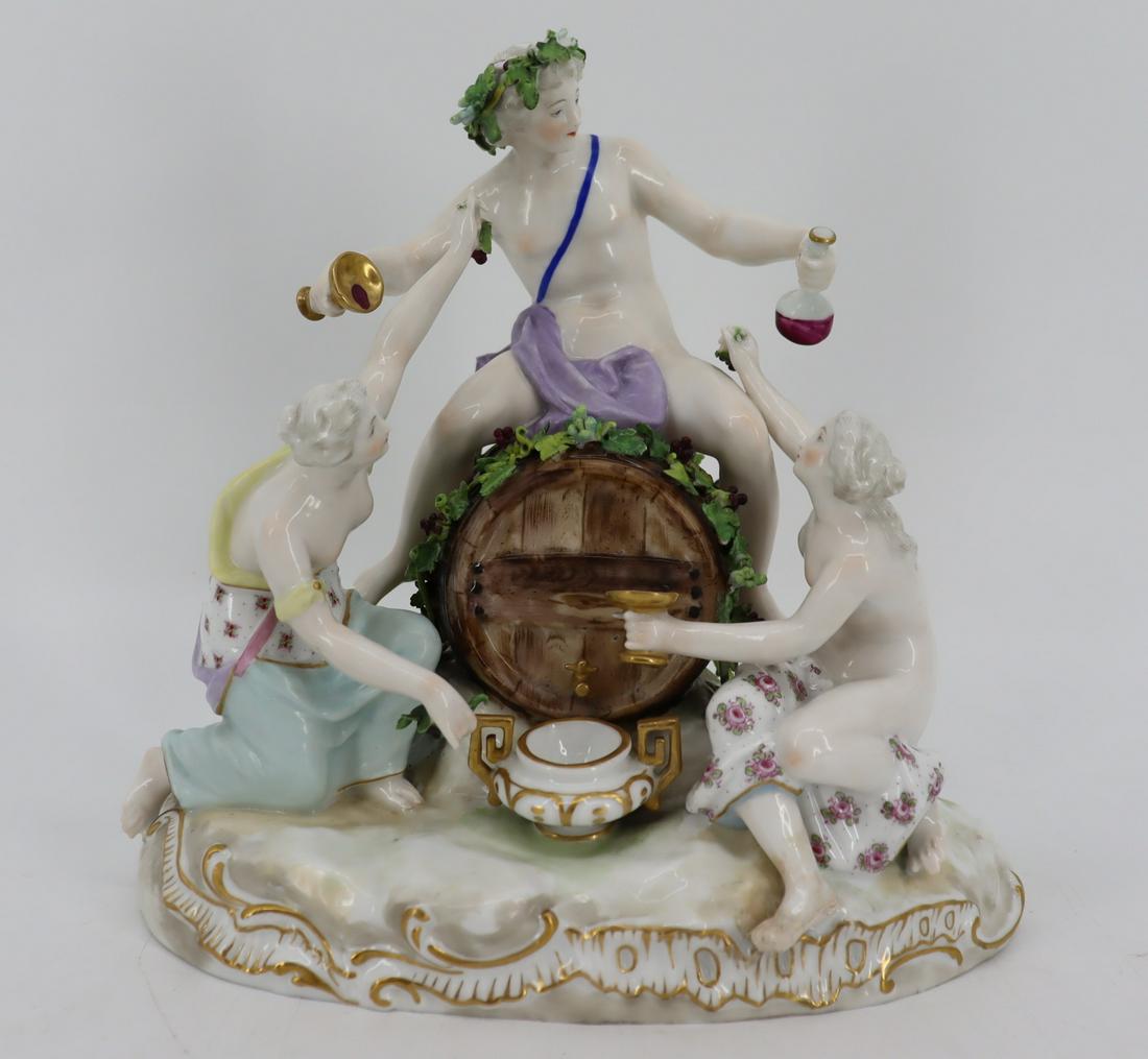 Meissen Porcelain Grouping "Bacchus & (1 of 7)
