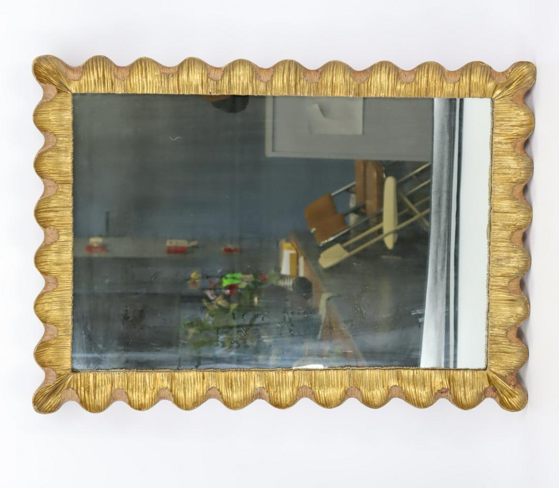 Carved And Giltwood Mirror With Scalloped Edges. (1 of 5)
