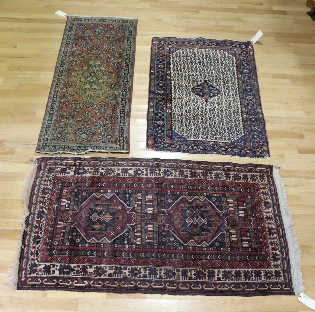 3 Finely Hand Woven Antique Area Carpets. (1 of 15)