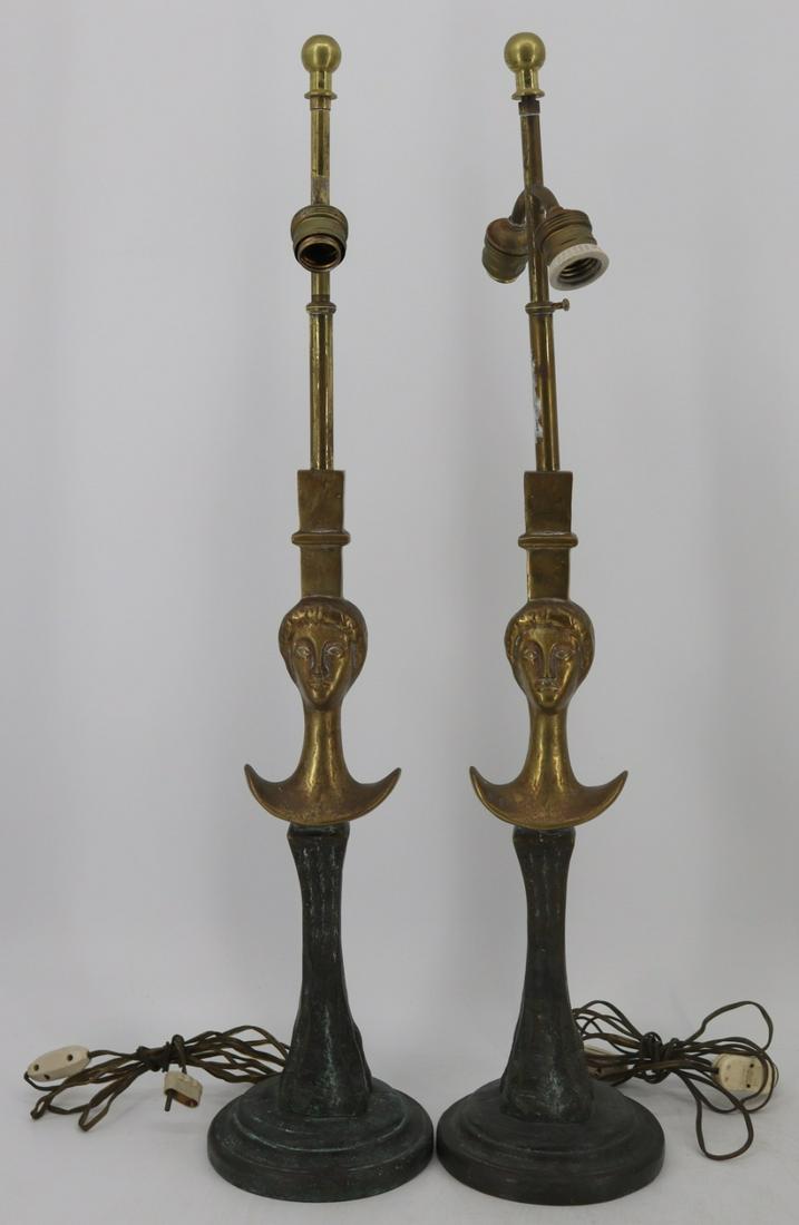 After Giacometti Pair of Tete de Femme Table Lamps (1 of 10)