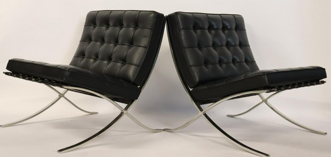 Pair of Mies Van Der Rohe Knoll Barcelona Chairs. (1 of 9)