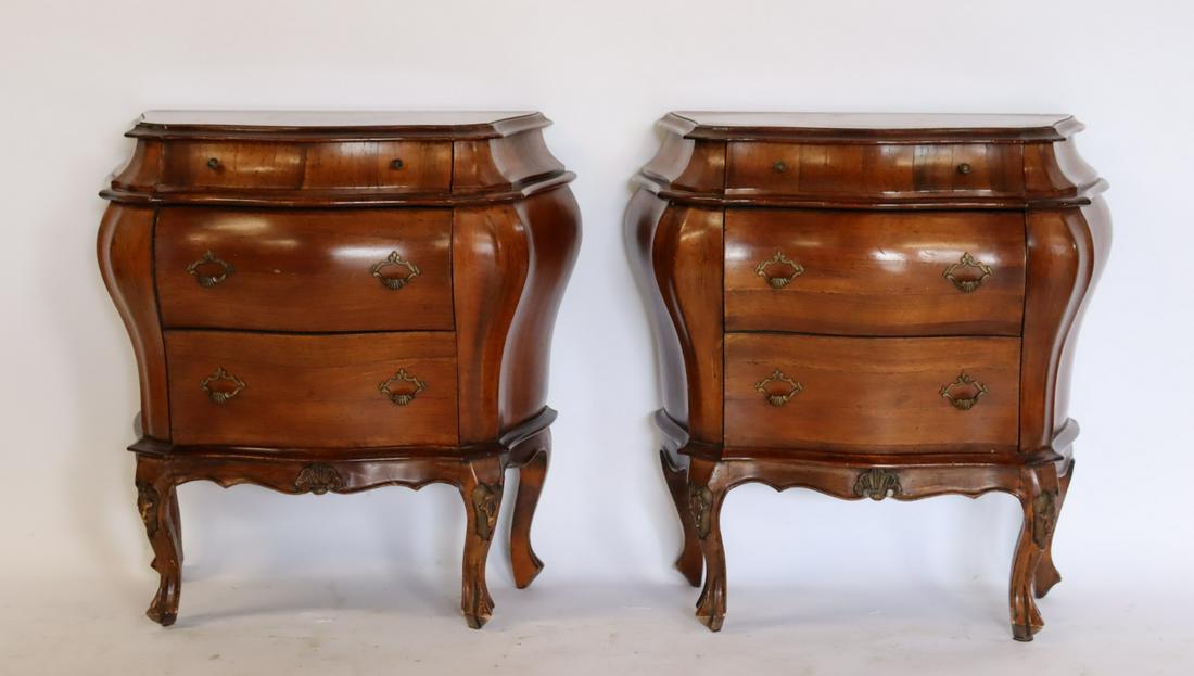 An Antique Pair Of Italian Bombe Commodes. (1 of 6)