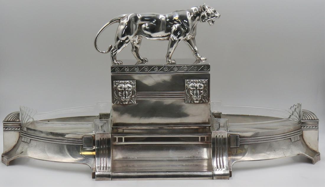 SILVERPLATE. WMF Silverplate and Glass Figural (1 of 17)