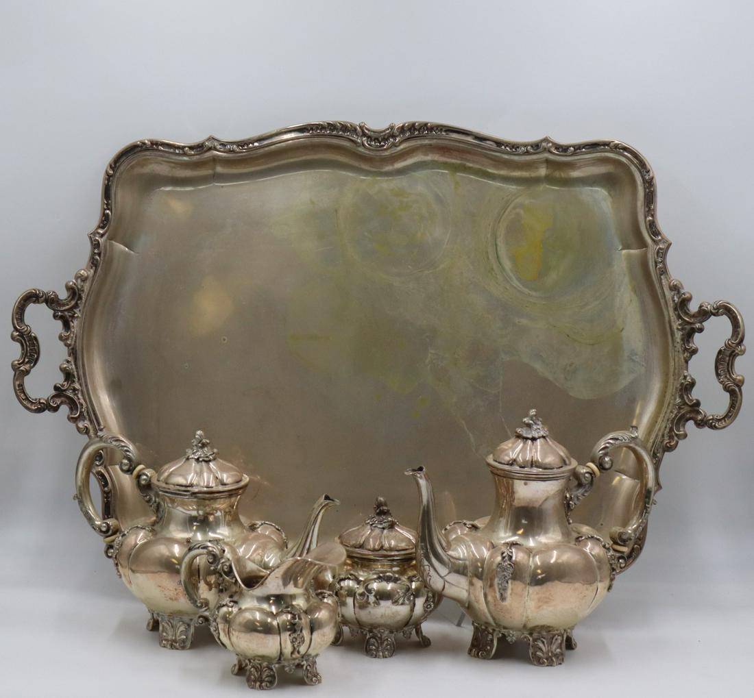 SILVER. (4) Piece Italian Valle & Gandini Rococo (1 of 17)