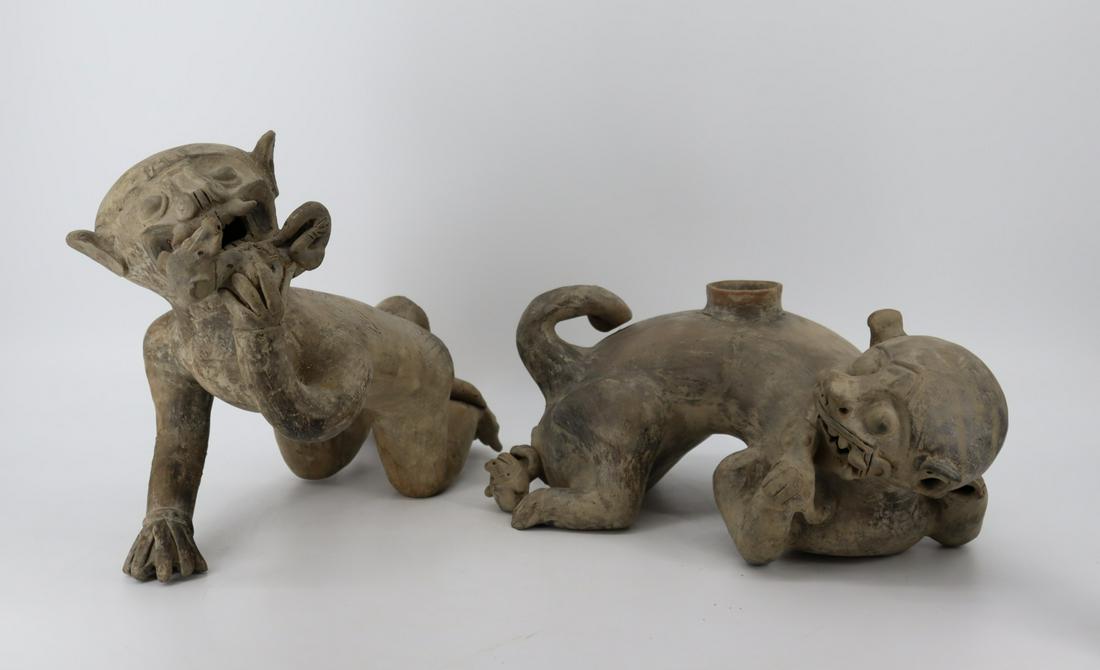 2 Antique Pre Columbian? Pottery Animal Figures (1 of 11)