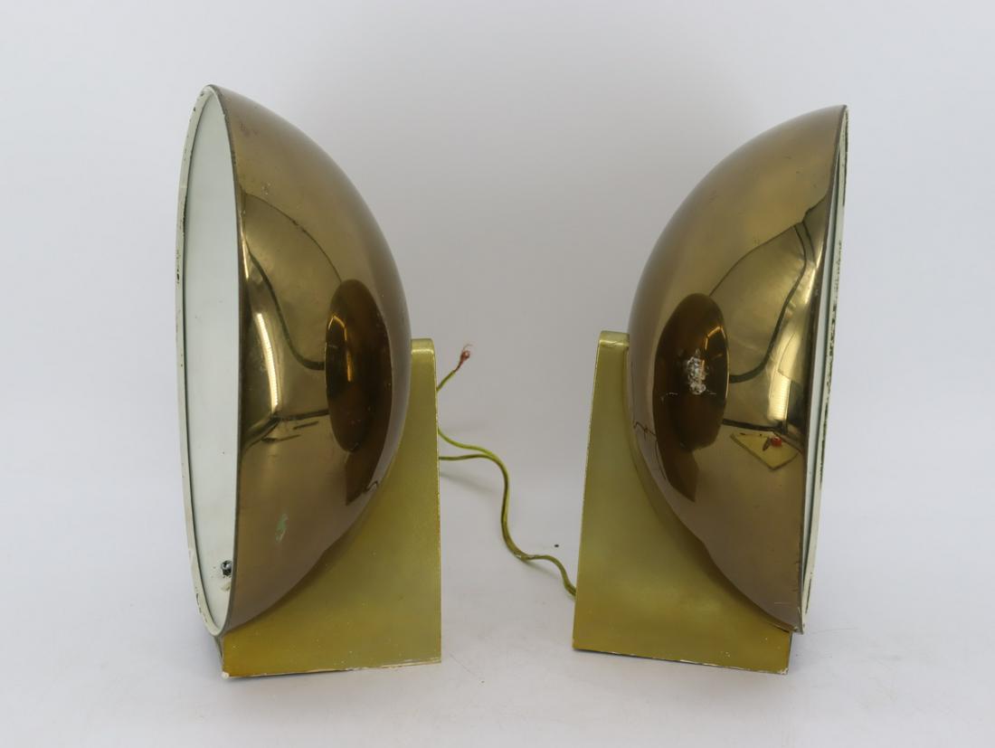 Midcentury Pair Of Gilt Metal Sconces (1 of 3)