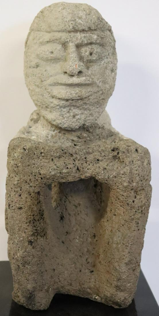 Carved Stone Antiquity On Stand (1 of 7)