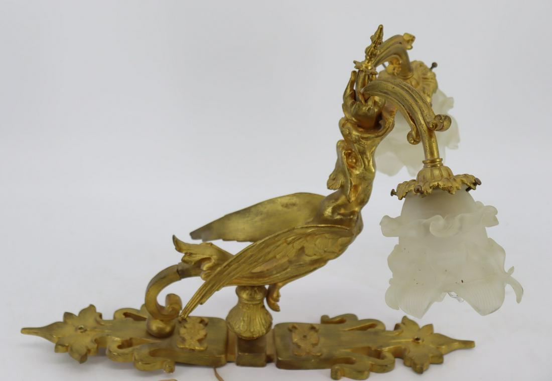Fine Quality Single Gilt Bronze Dragon Sconce (1 of 7)