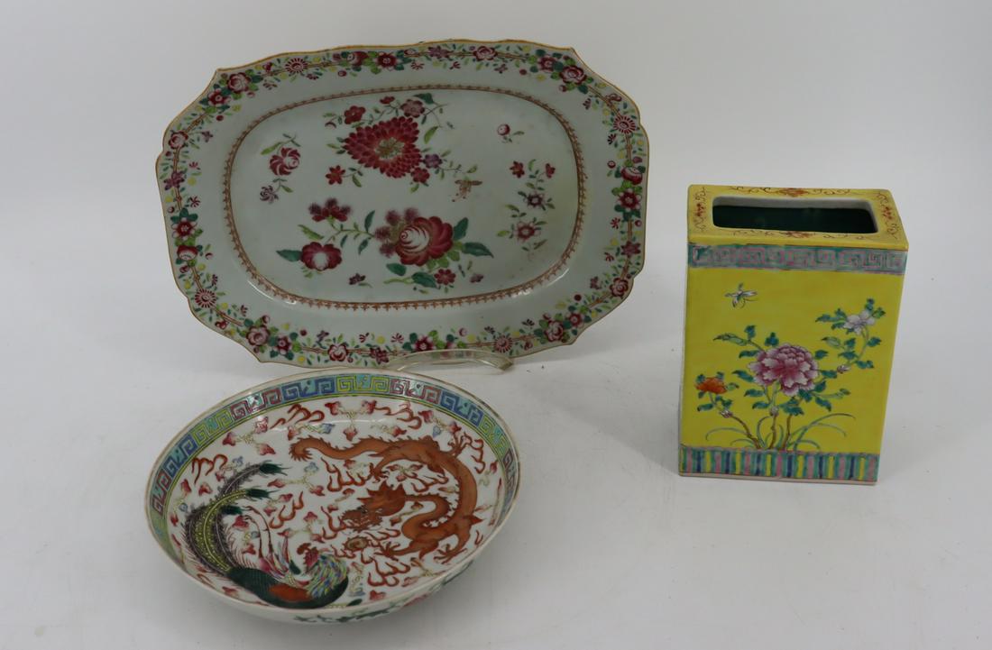 Antique Chinese Porcelain Grouping . (1 of 10)