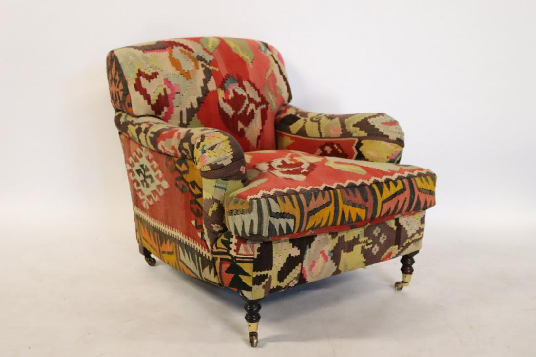 George Smith Signed Upholstered Club Chair. (1 of 7)