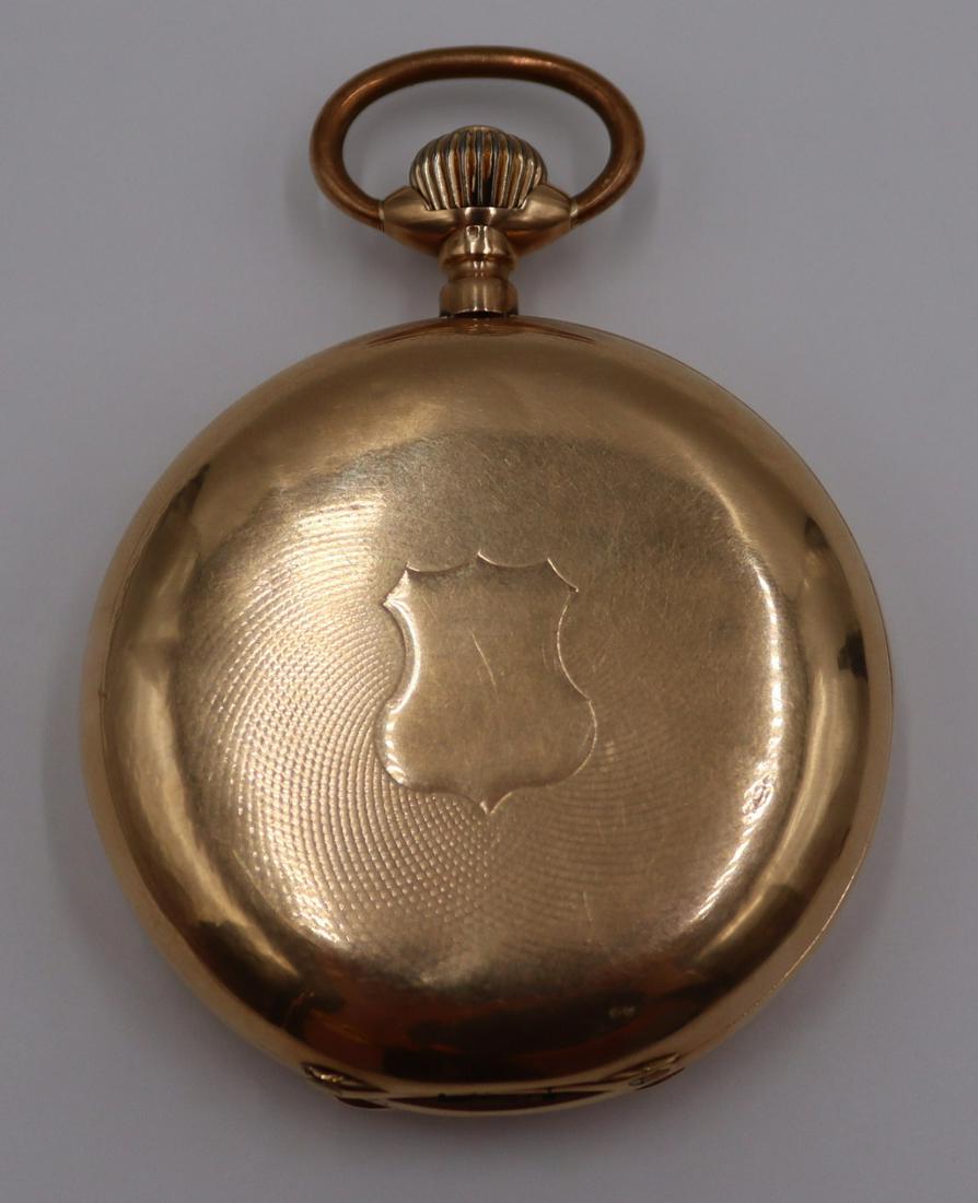JEWELRY. Swiss 14kt Gold Hunter Case Pocket Watch. (1 of 7)