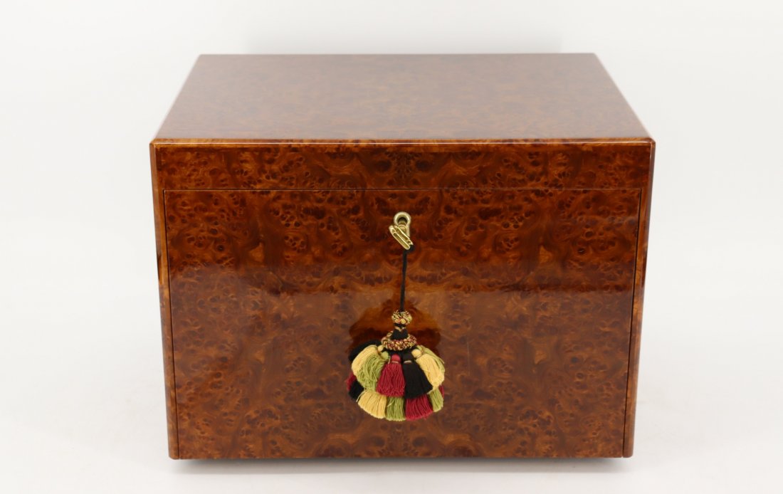 A Lemaire of Paris Burl Wood Walnut Cigar Humidor (1 of 7)