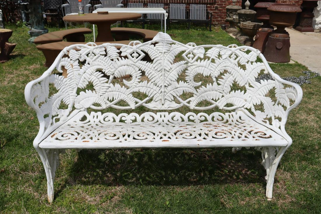 Antique Cast Iron Fern Bench "The Kramer" (1 of 6)