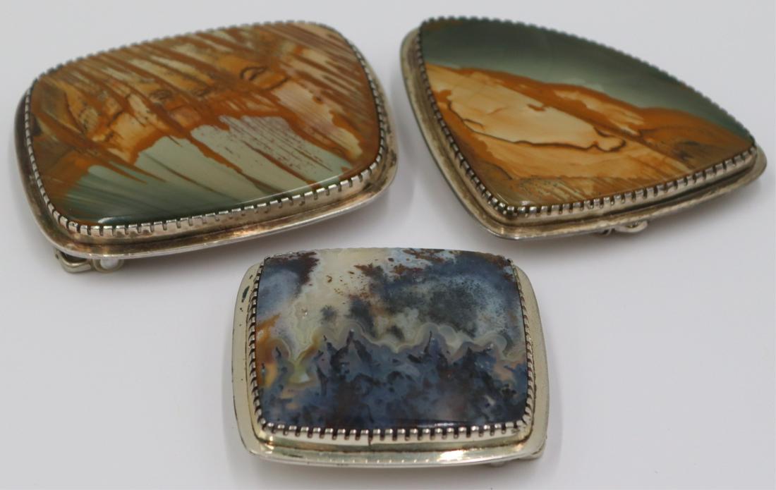 STERLING. (3) Signed Native American and Polished (1 of 8)