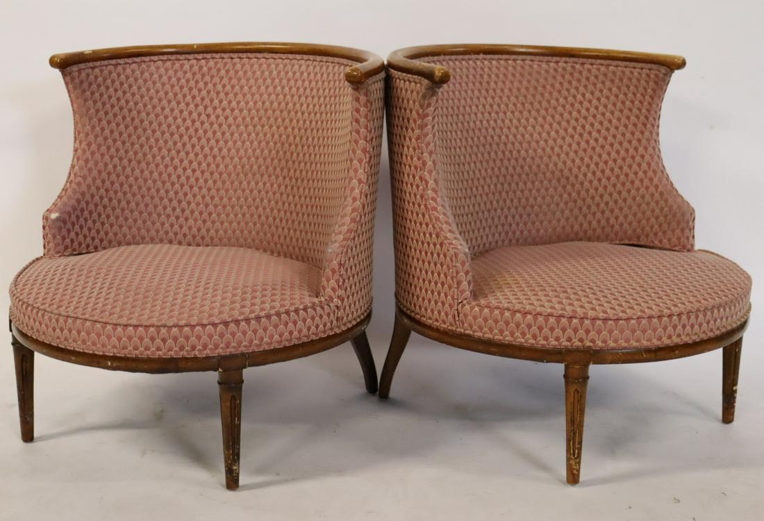 Midcentury Pair Of Curved Back Chairs (1 of 6)
