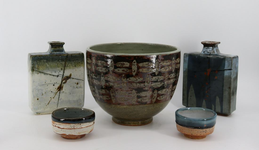 GREEN, Al (American, 20th C.) Glazed Pottery (1 of 2)