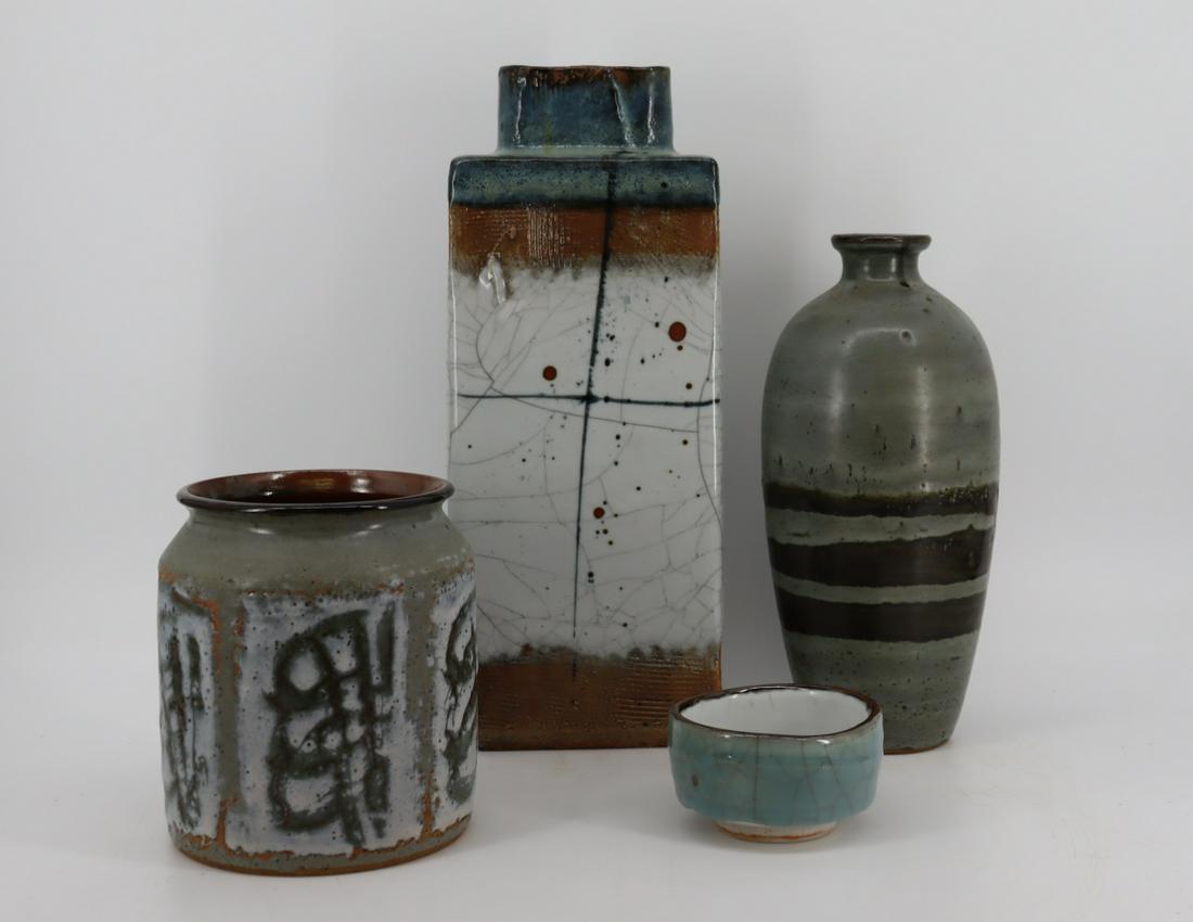 GREEN, Al (American, 20th C.) Glazed Pottery. (1 of 6)