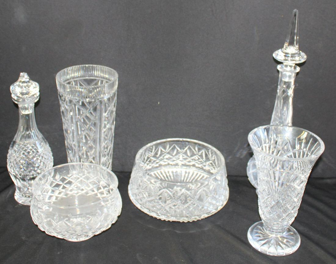 Waterford Cut Glass Grouping. (1 of 3)