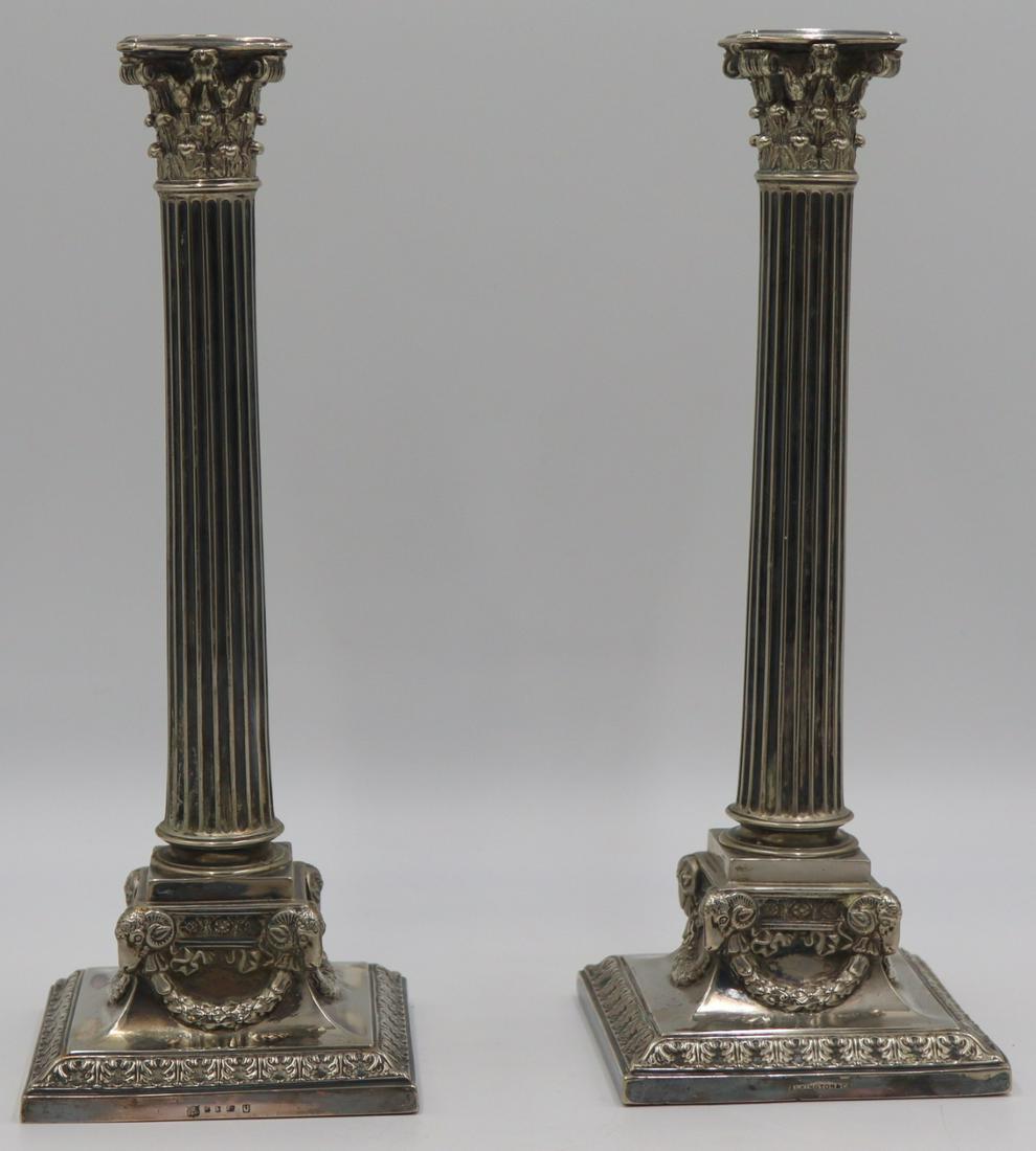 SILVERPLATE. Pair of Antique Corinthian Column (1 of 7)