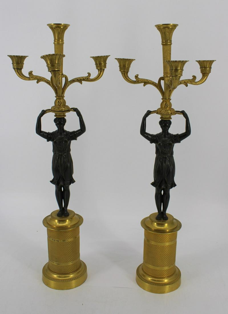 19 Century Pr Of Gilt And Patinated Bronze Figural (1 of 11)