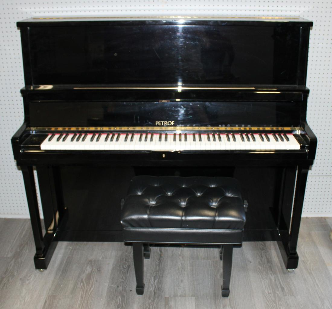 Petrof  Ebonized Upright Piano Serial # 515304 (1 of 8)