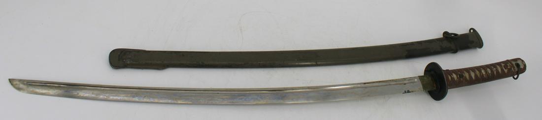 Japanese World War 2 Sword & Scabbard. (1 of 8)