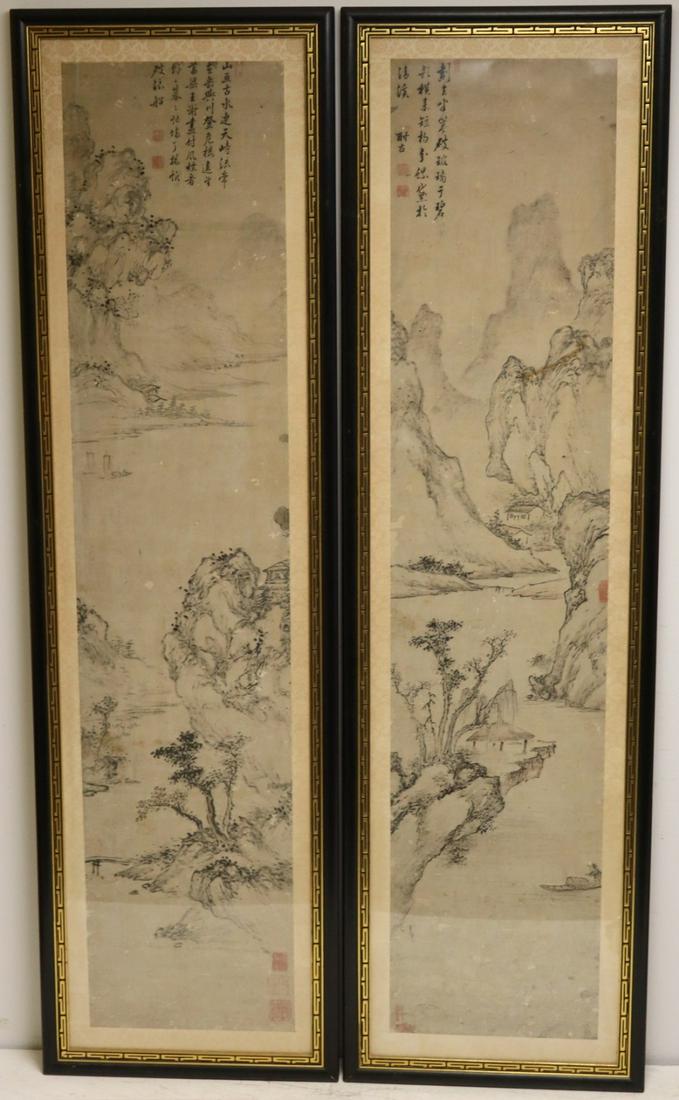 (2) Possibly Wen Bing? Landscape Paintings. (1 of 13)